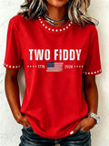 Women's America Two Fiddy Printed Casual T-Shirt