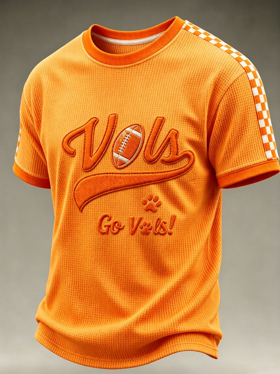 Men'S Football Print Waffle T-Shirt