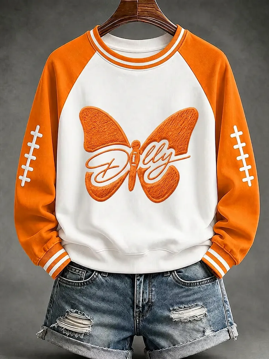 Women'S Football Printed Casual Sweatshirt