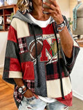 Women's University Football Fan Casual Loose Hoodie