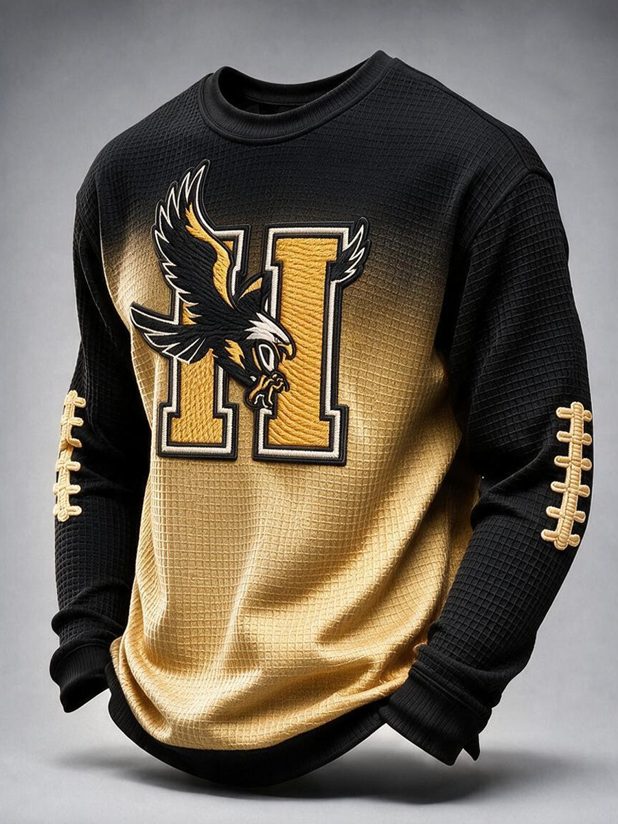 Men'S Football Fans Printed Waffle T-Shirt