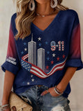 Women's 9/11 Commemorative Print Casual Top
