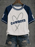 Women's Football Print Casual Short-Sleeved T-Shirt