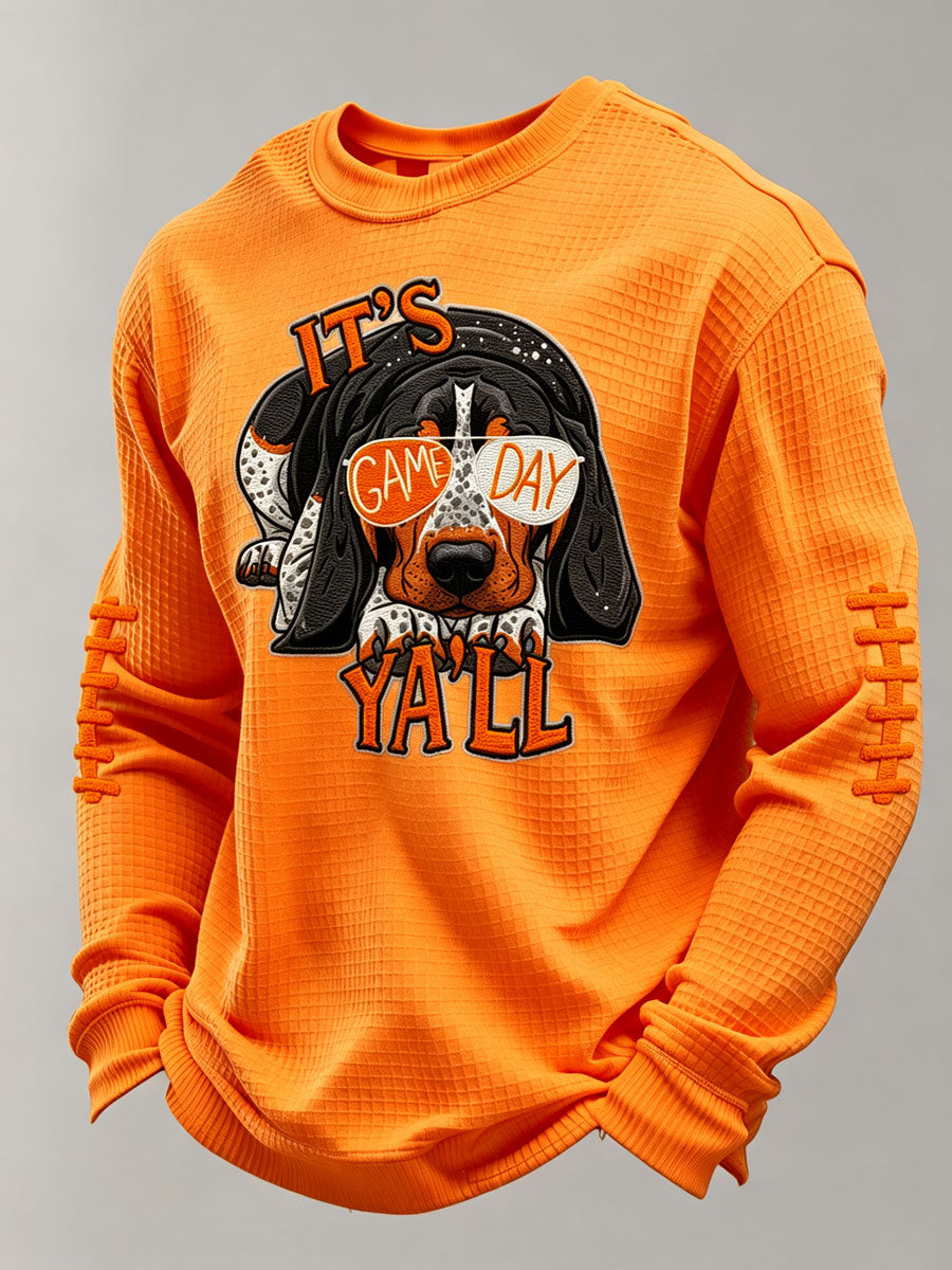 Men'S Football Printed Waffle T-Shirt