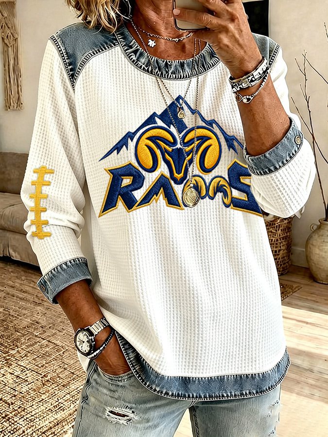 Women'S Football Printed Casual Long Sleeve Top