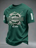 Men'S Football Print Short-Sleeve T-Shirt