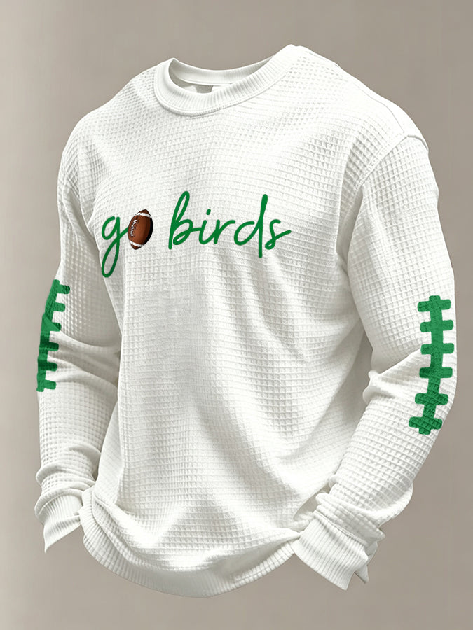 Men's Football print waffle T-shirt