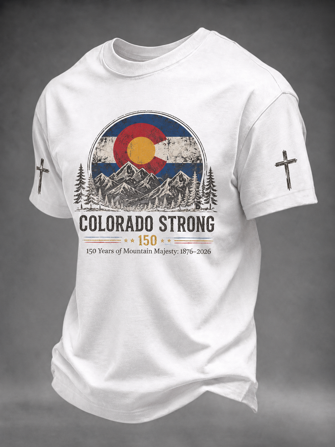 Men'S COLORADO STRONG Print Short Sleeve T-Shirt