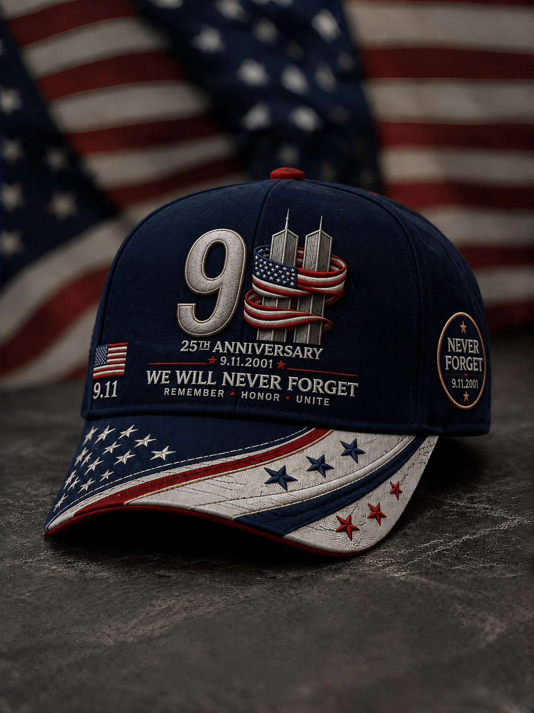 Printed Hat in Memory of 9/11 Victims