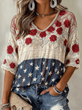 Women's 250th Independence Day Printed Top