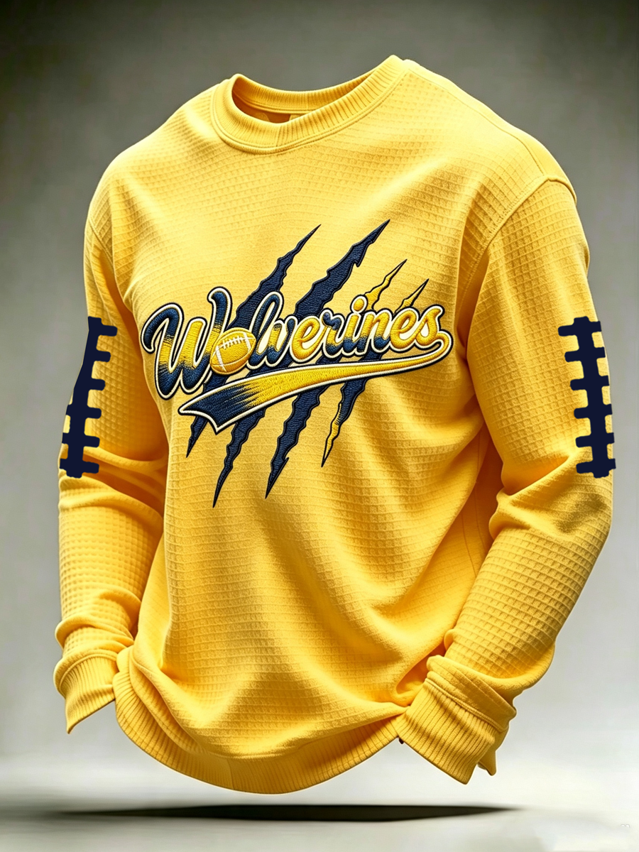 Men'S Rugby Printed Waffle T-Shirt