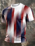 Men's Patriotic Color-Blocked Waffle T-Shirt