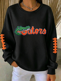 Women'S Football Print Casual Sweatshirt