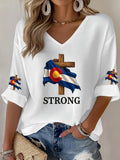 Women's casual Colorado waffle T-shirt