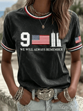 Women's 9.11 We Will Always Remember Printed T-shirt