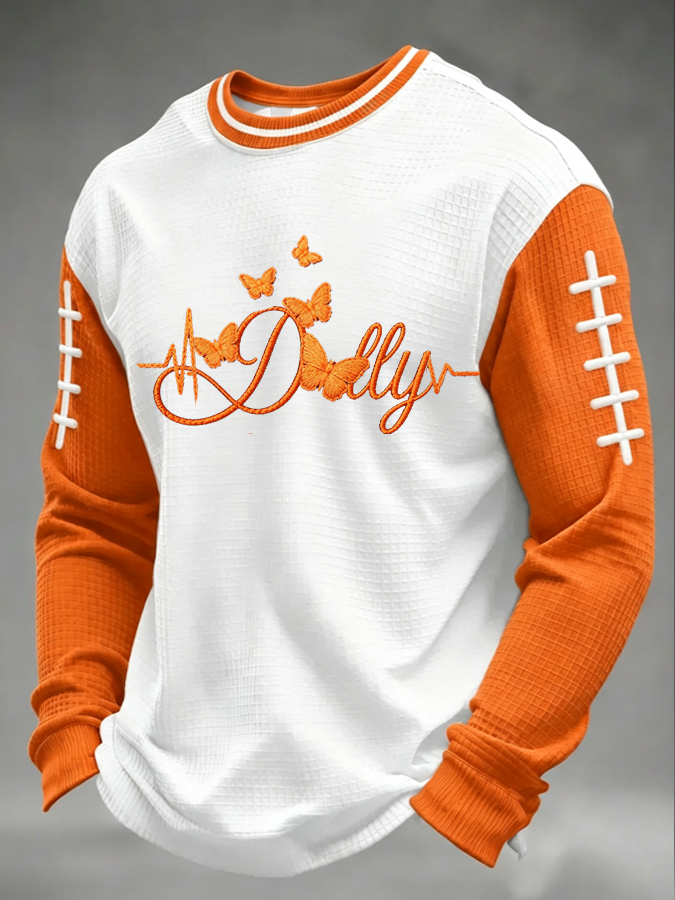 Men'S Football Printed Waffle T-Shirt