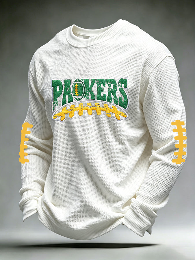 Men'S Football Printed Waffle T-Shirt