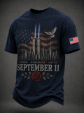 Men's Printed T-Shirt in Memory of 9/11 Victims