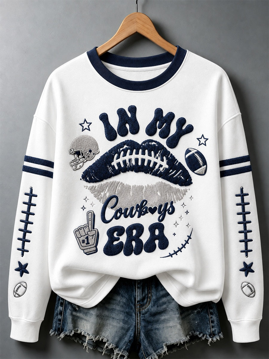 Women's Football Print Sweatshirt