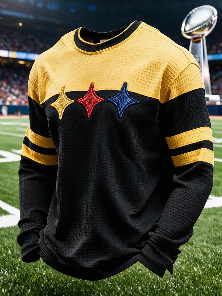 Men'S Football Printed Waffle T-Shirt