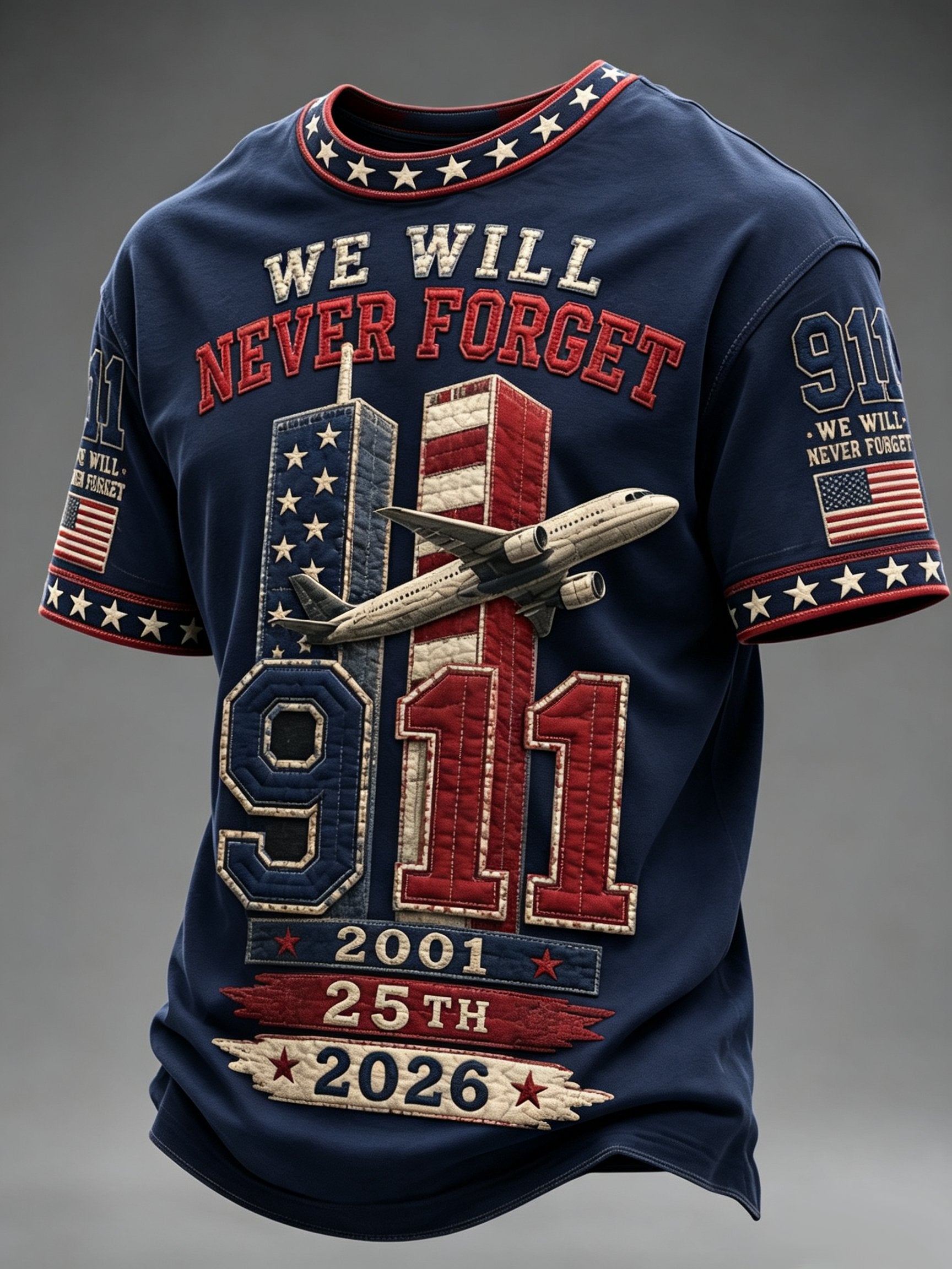Men'S 9.11 Never Forget Printed T-Shirt