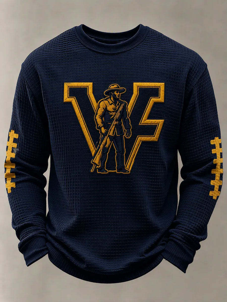 Men'S Football Printed Waffle T-Shirt