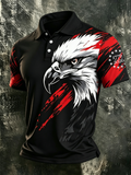 Men'S Casual 250Th Anniversary Celebration Of The Founding Of The United States, Geometric Personalized Printed Polo Shirt