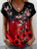 Women's Retro Memorial Day Commemorative Short-Sleeve T-Shirt