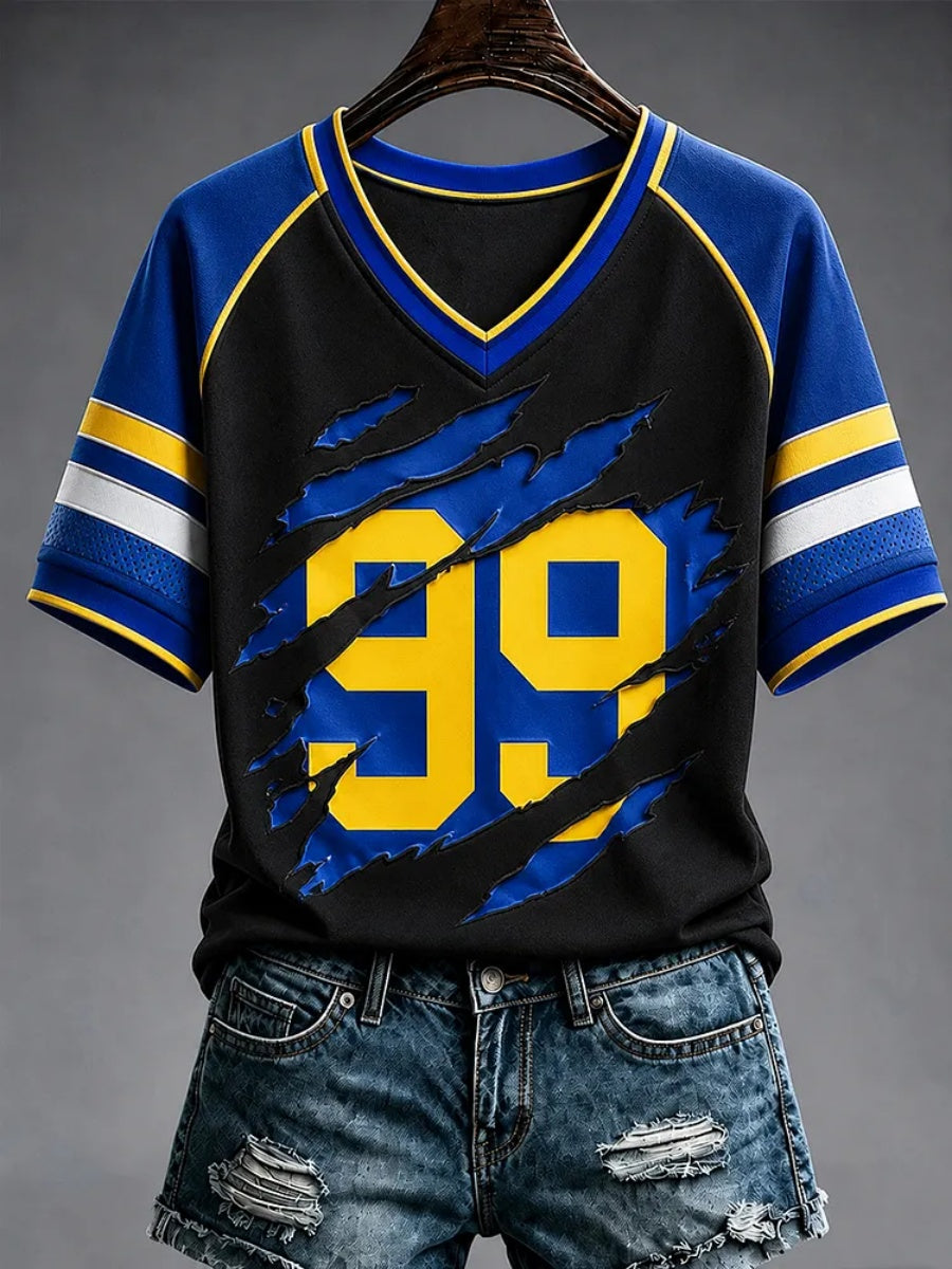 Women's Football Print Casual T-Shirt