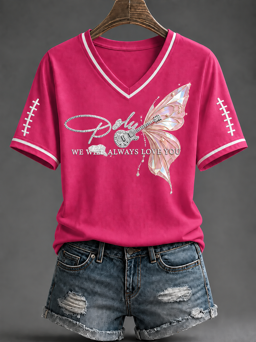 Women's Football Commemorative Printed T-Shirt