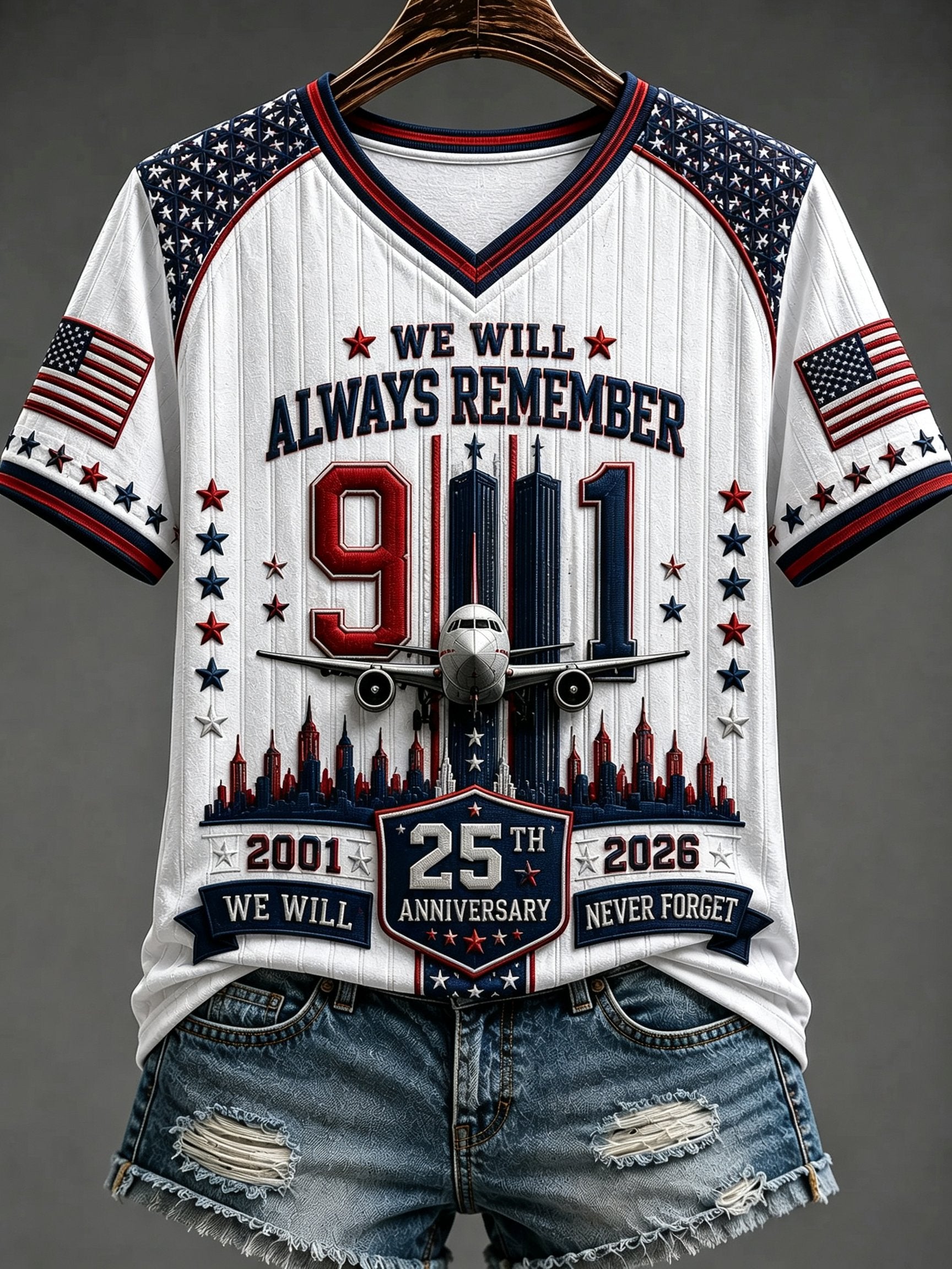 Women's 9/11 Commemorative Print Casual Top