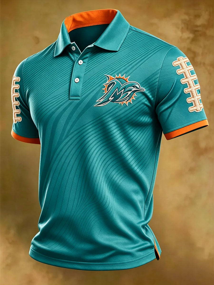 Men'S Retro Football Polo Shirt