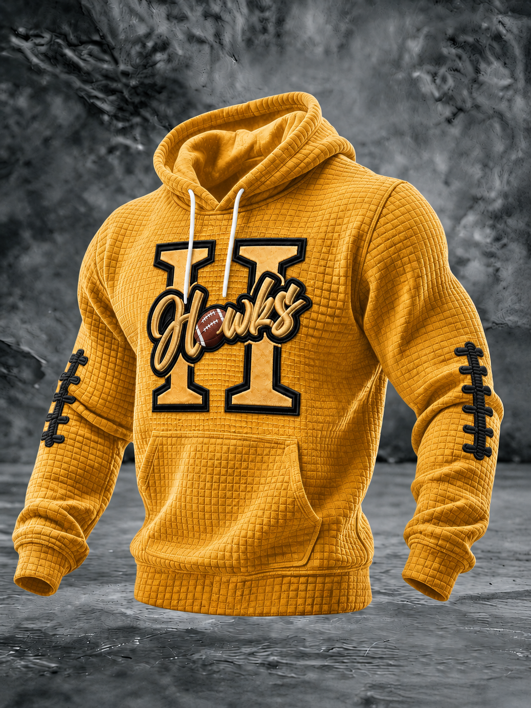 Men'S Football Fans Printed Hooded Sweatshirt