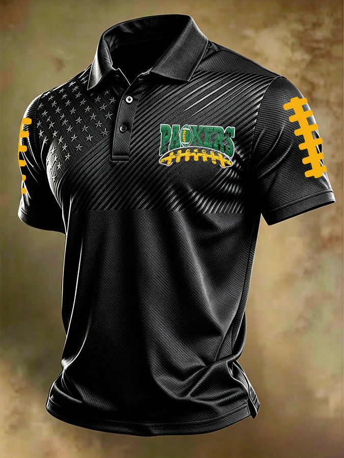 Men's Football Fans Printed Polo Shirt