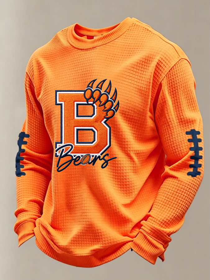 Men'S Football Printed Waffle T-Shirt