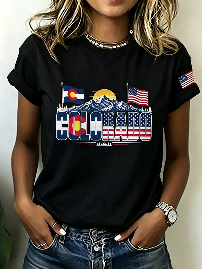 Women's Colorado 150years Anniversary Casual T-shirt
