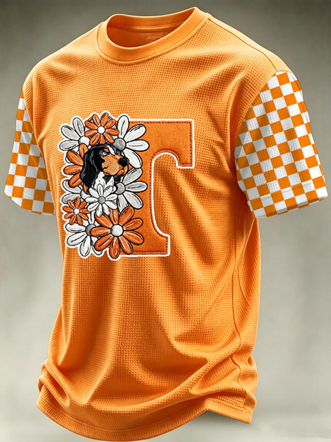 Men'S Football Print Waffle T-Shirt