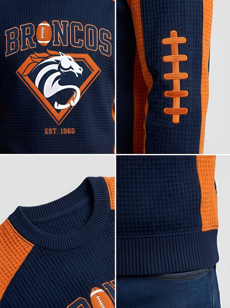 Men's Denver Broncos Football Logo Printed T-shirt