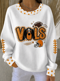 Women'S Football Print Casual Sweatshirt