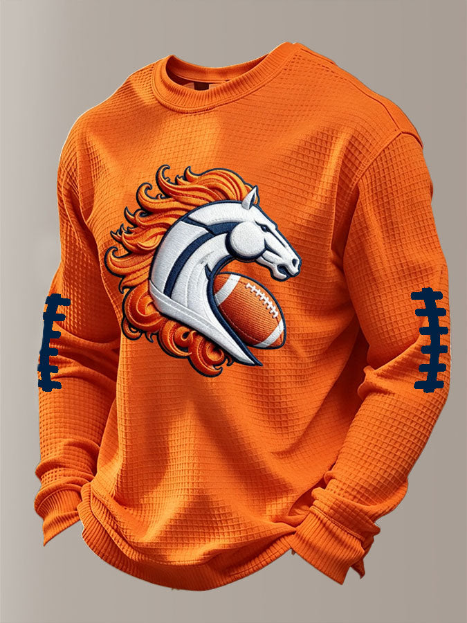 Men'S Football  Printed Waffle T-Shirt