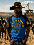 Retro Buffalo Soldier Art Print Men's Casual T-Shirt
