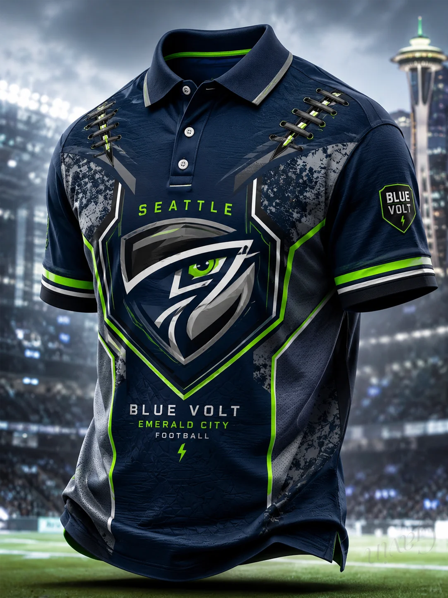 Men'S Football Fan Printed Polo Shirt