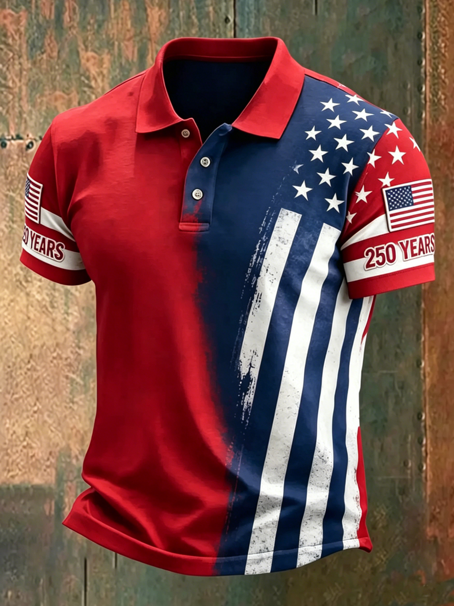 Men'S 250Th Anniversary Printed Polo Shirt In The United States
