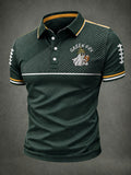 Men'S Football Printed Polo Shirt