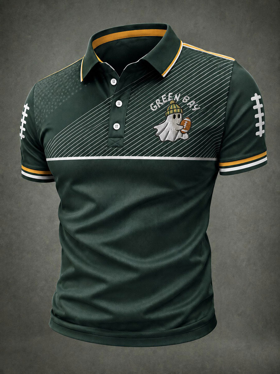 Men'S Football Printed Polo Shirt