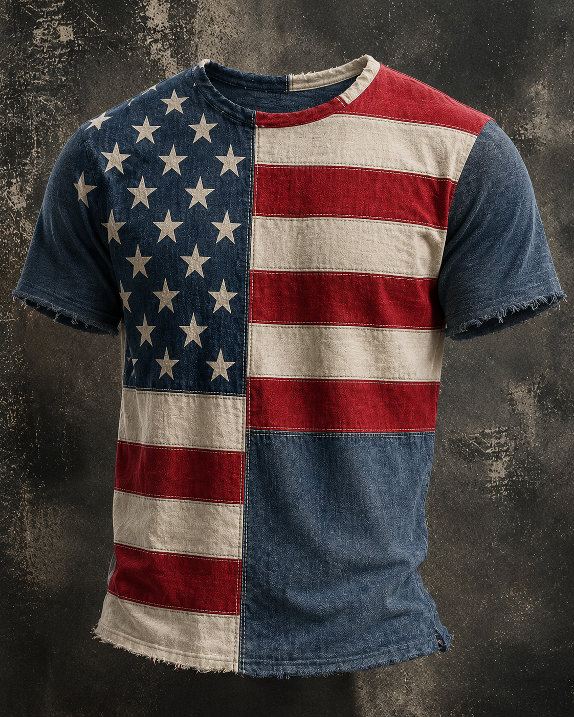 Men'S Casual American 250Th Anniversary Printed Round Neck Short Sleeved T-Shirt