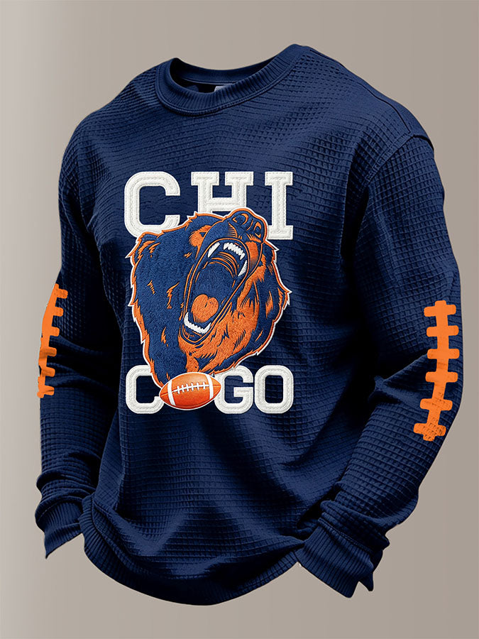 Men'S Football Printed Waffle T-Shirt