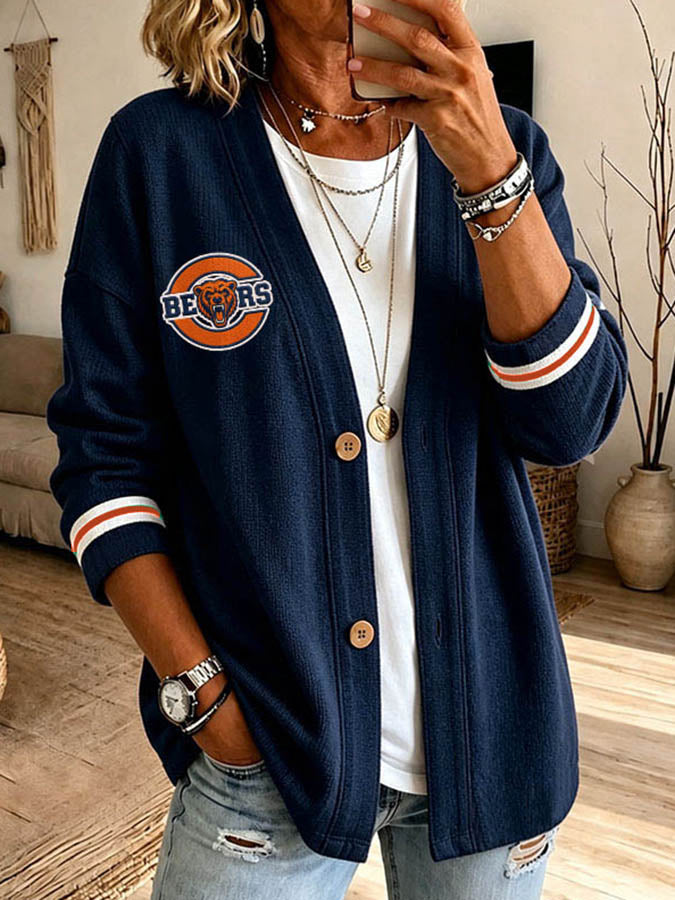 Ladies' Casual Rugby Cardigan