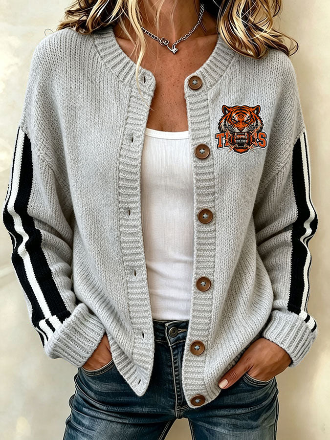 Ladies' Casual Football Fan Casual Cardigan