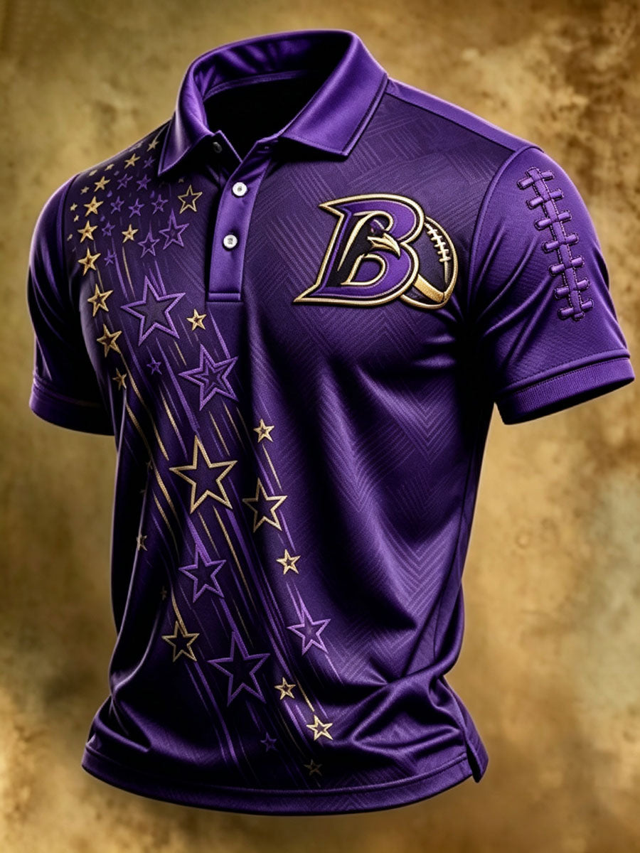 Men'S Retro Football Polo Shirt